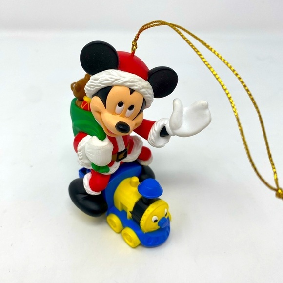Vintage Disney Mickey Mouse Santa Ornament - Picture 1 of 6